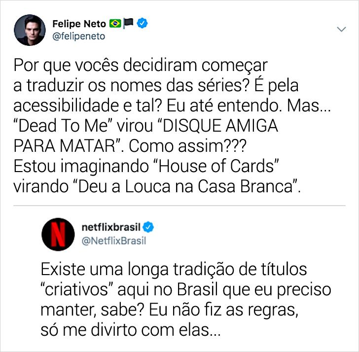 Depois da Netflix Brasil perguntar no Twitter sobre a primeira