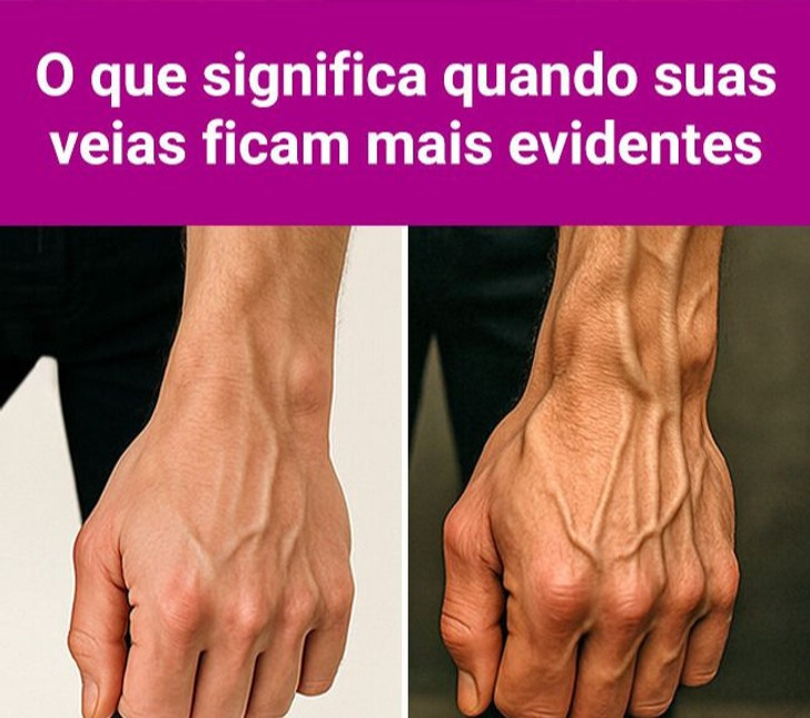 O que significa quando suas veias ficam mais evidentes