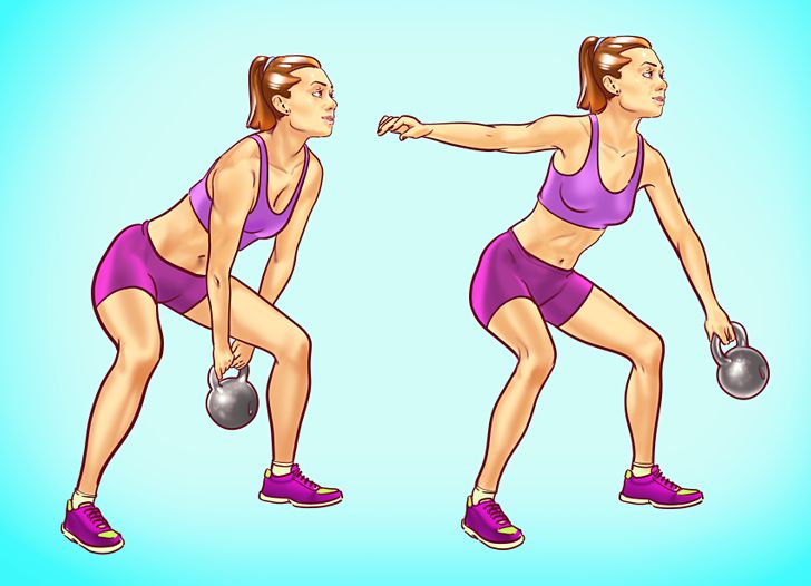 10 Exercícios com kettlebell para treinar em casa! - Oxer Brasil