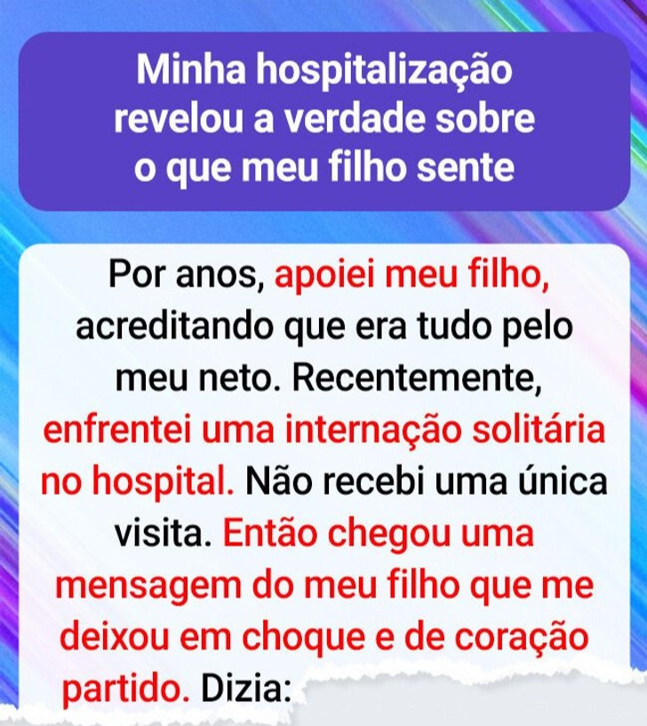 Minha hospitalização revelou a verdade sobre o que meu filho sente