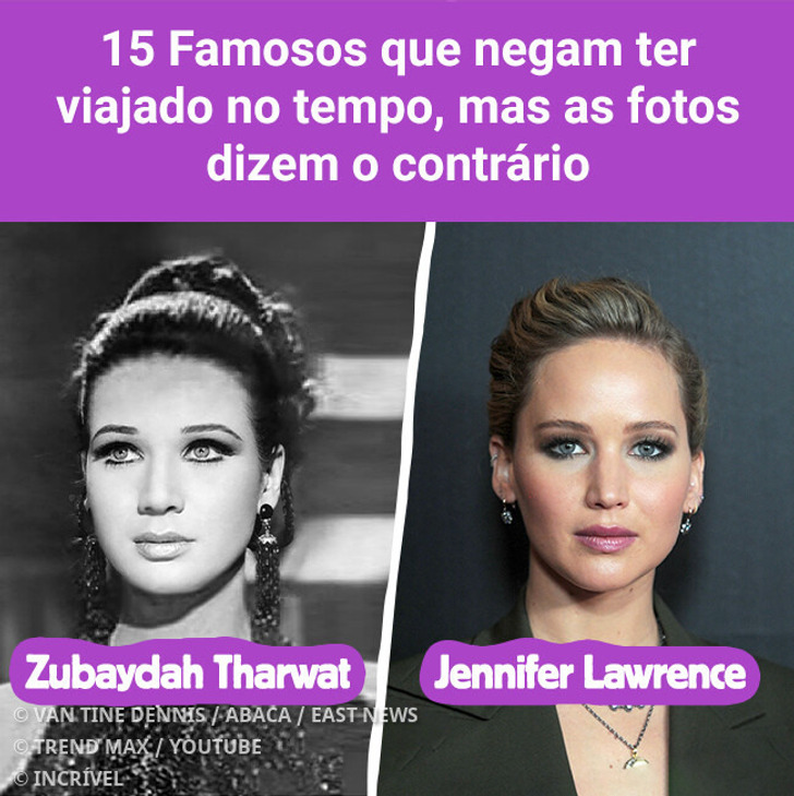 15 Famosos que negam ter viajado no tempo, mas as fotos dizem o contrário