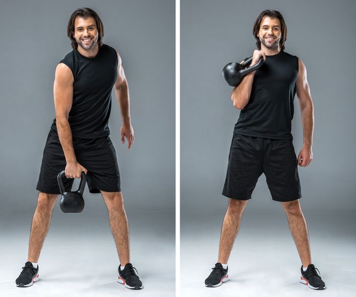 10 Exercícios com kettlebell para treinar em casa! - Oxer Brasil