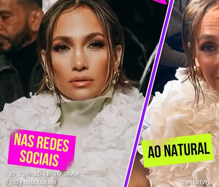 Jennifer Lopez aparece sem filtros e choca pela diferença das fotos publicadas