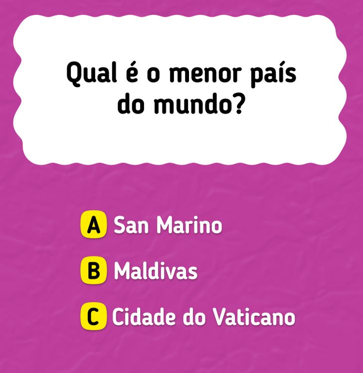 Quiz de conhecimento geral