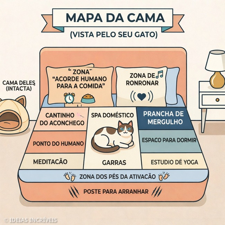 Seu gato vê a cama da mesma forma? 🐱