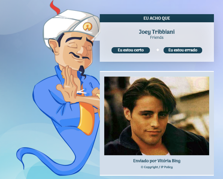 AKINATOR- TESTANDO PERSONAGENS 